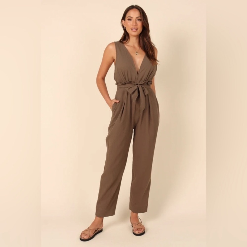 Belted Olive Jumpsuit
